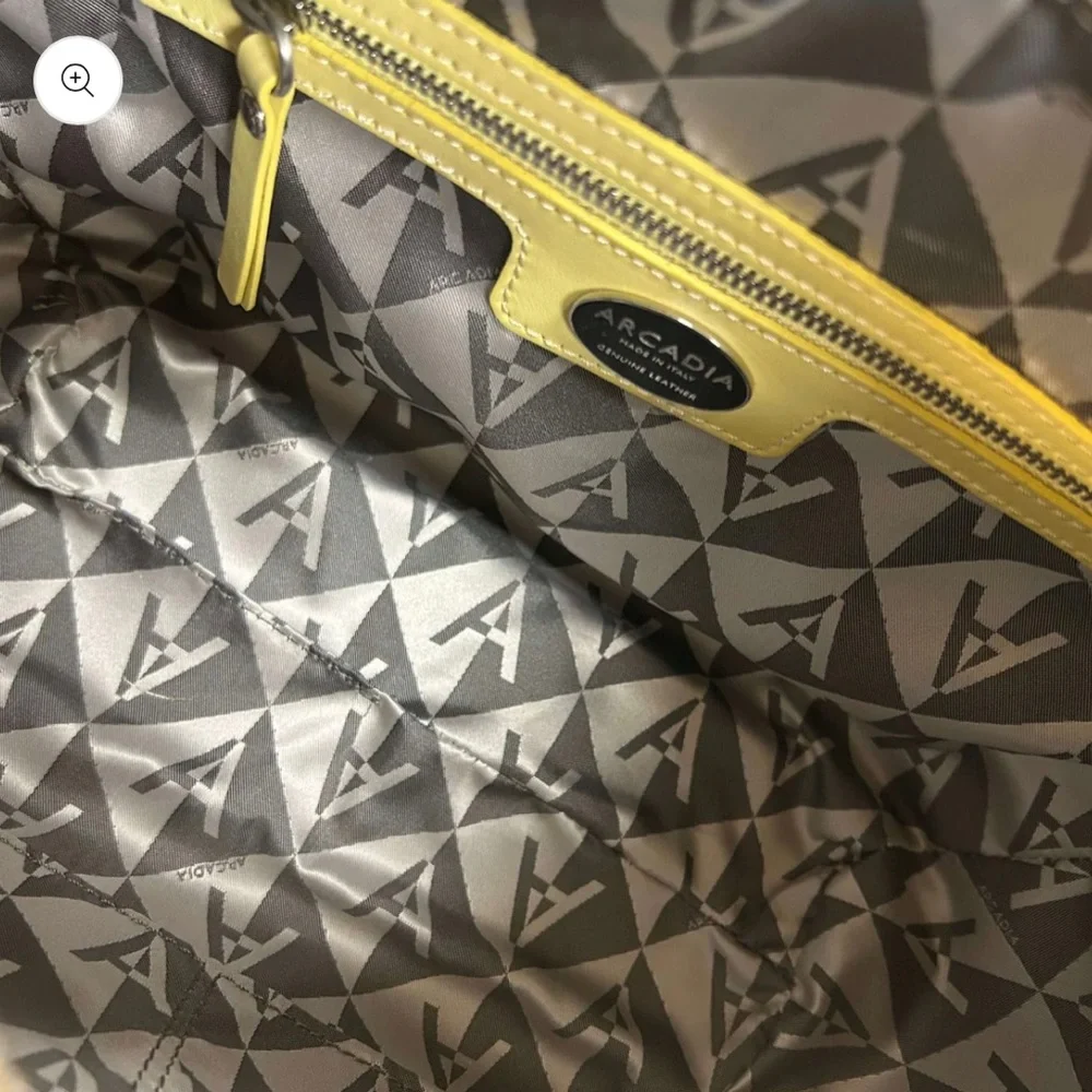 ARCADIA • Lime Yellow Clara Doll Purse Tote Bag Over The Shoulder Crossbody - Picture 5 of 7